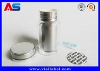 60 viên thuốc Dược phẩm Vials thuốc nhỏ SGS chứng nhận Với Childrenproof Caps nhựa chai thuốc dược phẩm