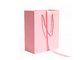 underwear Shopping Paper Bag With Rope Handles custom logo romantic pink Shopping Bags For luxury underwear store