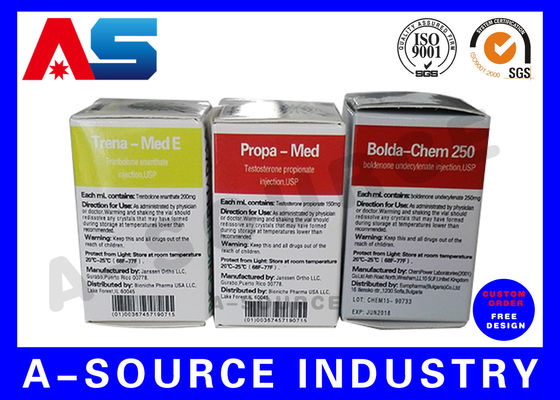 Tùy chỉnh ISO 9001 Pharma 10ml hộp vial để lưu trữ, in thường xuyên cho vial peptide