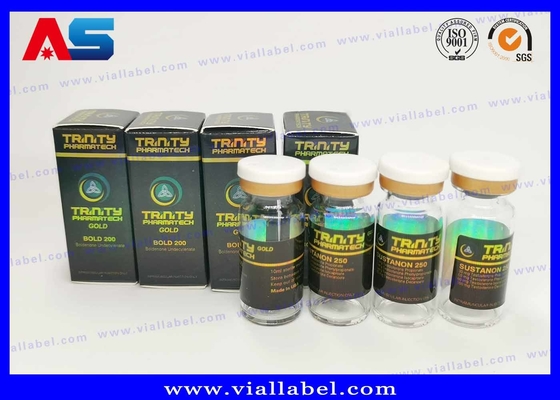 Dược phẩm Peptide Sarms Vial giấy Bao bì hộp Hologram Logo UV phủ nhãn chai 10ml