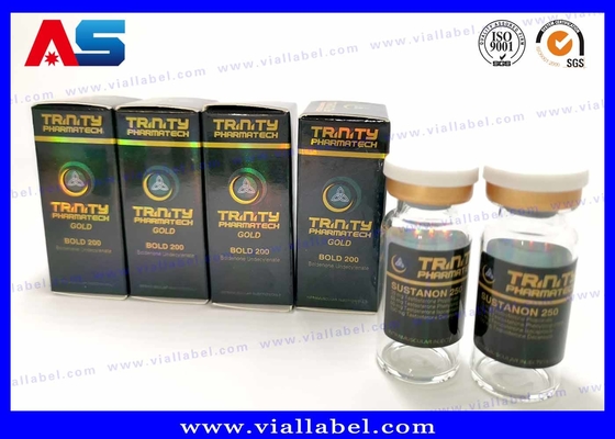 Dược phẩm Peptide Sarms Vial giấy Bao bì hộp Hologram Logo UV phủ nhãn chai 10ml