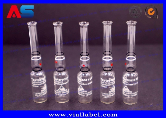 In tùy chỉnh 1ml Bodybuilding Dược phẩm Glass Ampoule Rõ ràng