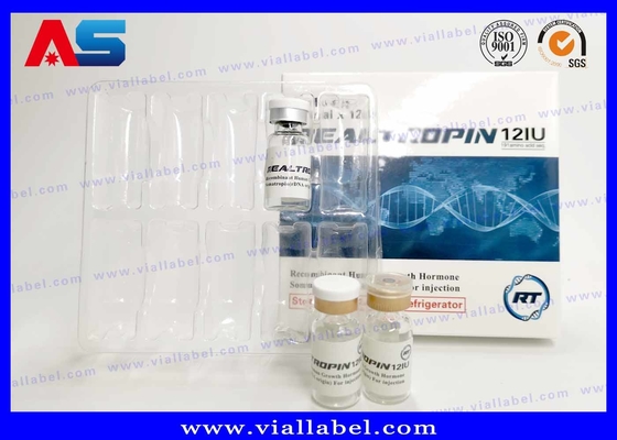 Thiết kế dược phẩm in Somatropina Hcg 2ml Vial Box Packaging With Label Bodybuilding Paper Packaging Box