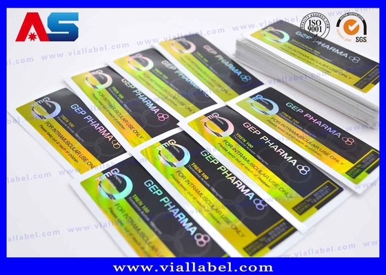 Nhãn nhãn chai 10ml Holographic Strong Adhesive Peptides Nhãn nhãn chai dược phẩm 25x60mm