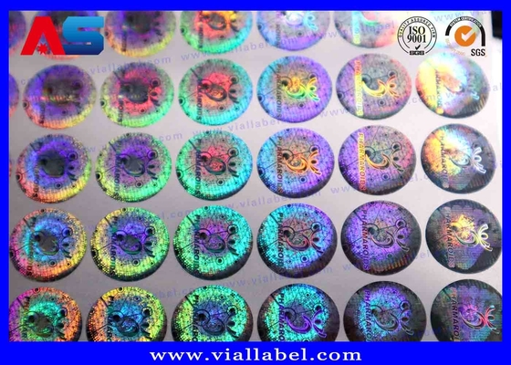 Nhãn bảo mật 3D tùy chỉnh Holographic Tamper Evident 20mm Anti Counterfeiting Security Code Label