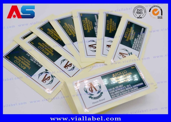 Logo tùy chỉnh 10ml Vial nhãn dán vàng màu giấy dán mạnh