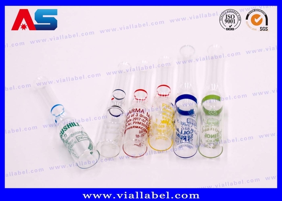 1ml / 2ml / Ampoules thủy tinh in màu sắc tùy chỉnh