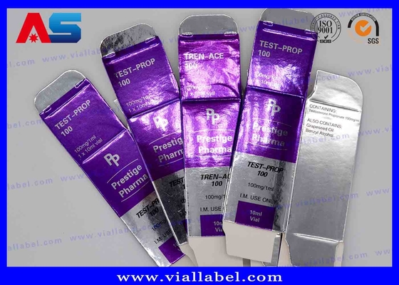 Hộp đóng gói chai 10ml tùy chỉnh với in giấy bạc kim loại cho gói dược phẩm