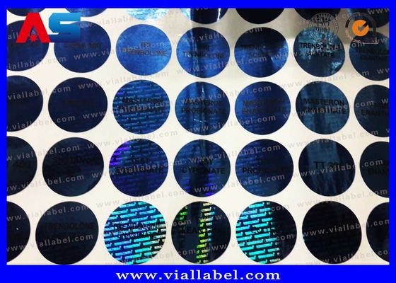 Blue Custom Holographic Stickers với mã bảo mật và số serial