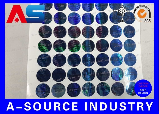 Blue Custom Holographic Stickers với mã bảo mật và số serial