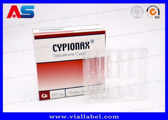 Thang nhựa và hộp giấy cho 10 Amp của 2ml MOQ 100pcs 55um Độ dày PET rõ ràng