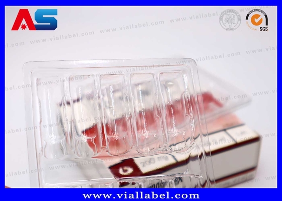 Thang nhựa và hộp giấy cho 10 Amp của 2ml MOQ 100pcs 55um Độ dày PET rõ ràng