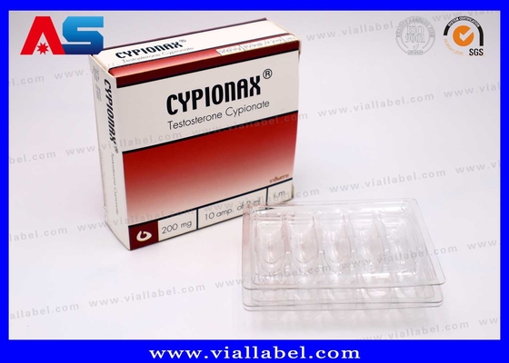 Thang nhựa và hộp giấy cho 10 Amp của 2ml MOQ 100pcs 55um Độ dày PET rõ ràng