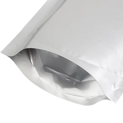 túi nhựa nhôm MOQ 100pcs nhôm bạc Zip khóa túi cho 50 viên