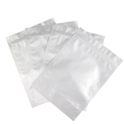 túi nhựa nhôm MOQ 100pcs nhôm bạc Zip khóa túi cho 50 viên