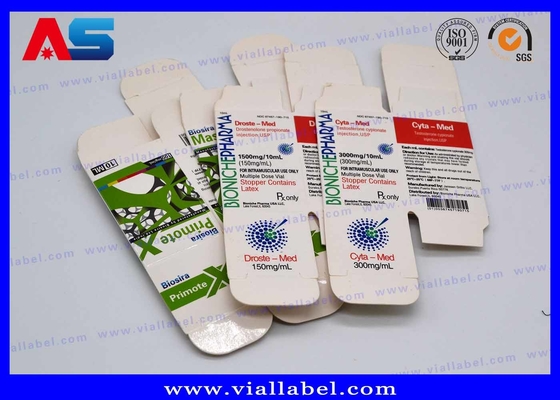 Bio Pharma 10ml Vial Box For Injection Oils Glass Bottles Package Custom Free Design Giao hàng an toàn