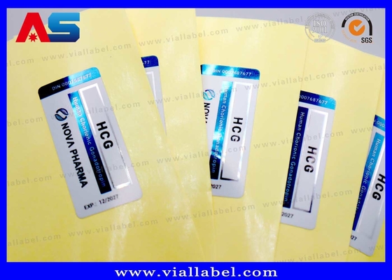 Nhãn nhãn chai thủy tinh tùy chỉnh Lamination bóng cho thuốc Bao bì HCG hộp nhãn chai