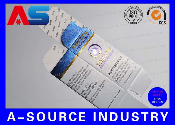 Xưởng sản xuất theo yêu cầu 10 ml hộp đựng vial với hai mặt in UV Matt Finish cho thể hình / bao bì peptide