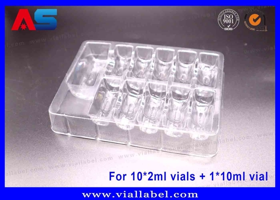 Thẻ đóng gói bắp phồng PET trong suốt cho 10 x 2ml + 1 x 10ml