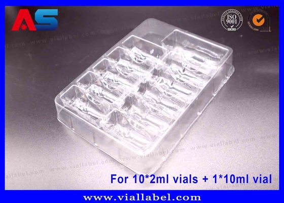 Thẻ đóng gói bắp phồng PET trong suốt cho 10 x 2ml + 1 x 10ml
