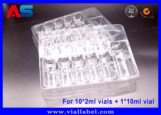 Thẻ đóng gói bắp phồng PET trong suốt cho 10 x 2ml + 1 x 10ml