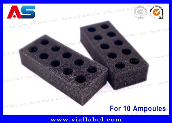 Black EVA Foam Ampoule Tray 10x1ml Giải pháp lưu trữ an toàn cho sử dụng y tế & phòng thí nghiệm