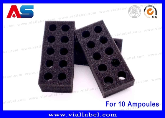Black EVA Foam Ampoule Tray 10x1ml Giải pháp lưu trữ an toàn cho sử dụng y tế & phòng thí nghiệm