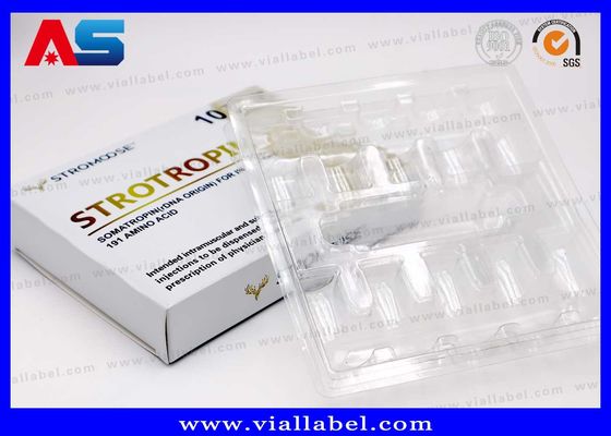 In hộp peptide tùy chỉnh, Nhà sản xuất nhãn hộp lọ 2ml × 10 và khay nhựa
