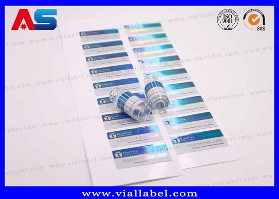 Nhựa dán nhỏ chai cho peptide 2ml chai / 3ml chai chai nhãn dán Laser Hologram