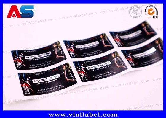 Nhựa nhãn chai peptide tùy chỉnh với nhãn dán dầu tiêm cho Retatrutide