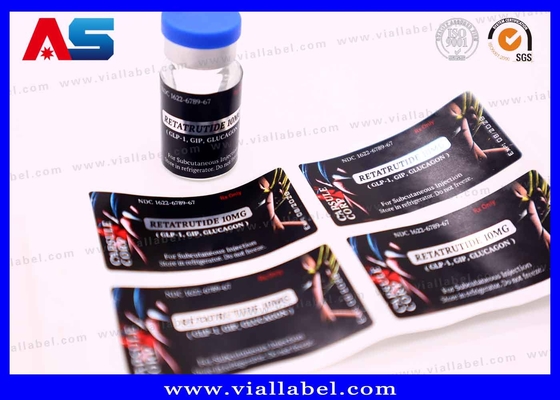 Nhựa nhãn chai peptide tùy chỉnh với nhãn dán dầu tiêm cho Retatrutide