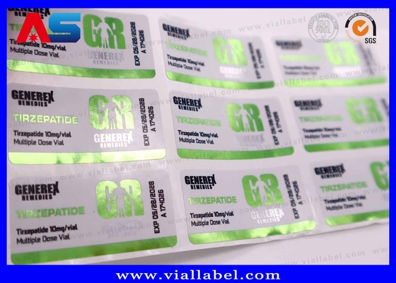 Semaglutide 2mg / 5mg Nhãn dán gói Nhãn nhãn chai nhỏ với các tính năng thân thiện với môi trường và thiết kế chống nước