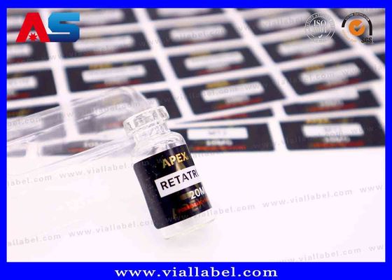 Nhãn chai nhỏ phim ngọc trai trắng cho nhãn dán dầu tiêm, In nhãn dán lọ Hcg Logo tùy chỉnh