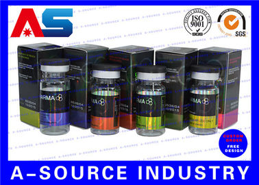 Lưu trữ thuốc 10ml Vial Box Bodybuilding Thẻ dán bằng laser Hologram với nhãn dán hộp giấy enanthate
