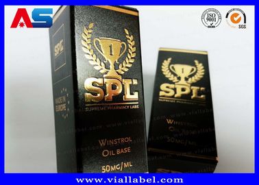 Lưu trữ bìa giấy in 10ml Hộp Vial với nắp Bodybuilding Gel Bảng vàng Bao bì Bảng vàng / hiệu ứng hologram