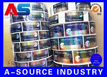 Hologram Seal Custom Printed Boxes For 10mL Oral Tablet Glass Bottles Labels in roll Các hộp được in theo yêu cầu