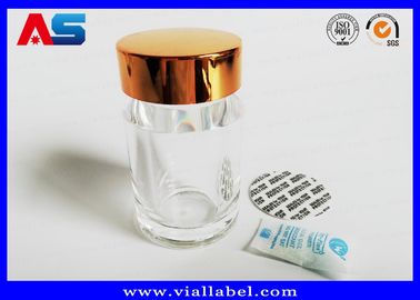 chai thuốc nhựa Acrylic trong suốt với nắp vàng, chai thuốc rỗng hộp thuốc nhựa nhỏ