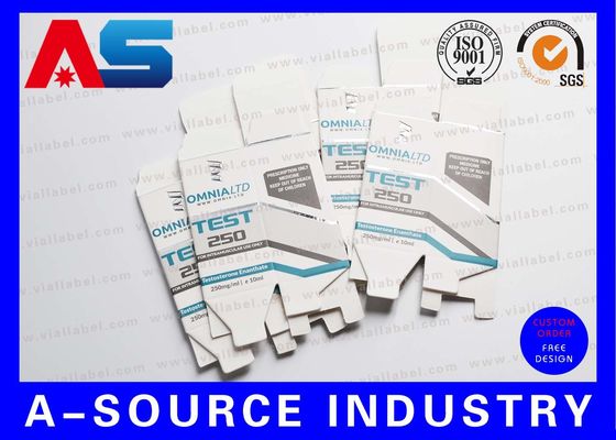 10ml Vial Cổ lưu trữ Hộp Carton giấy kết thúc Matt màu xanh với UV Spot Braille Box hộp bìa