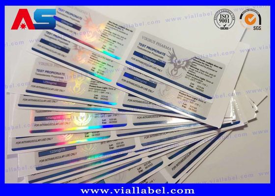 Nhãn Lọ Peptide Tiêm Holographic 10ml In Nhãn Lọ Theo Đơn 4C Full Color 60 x 25 mm