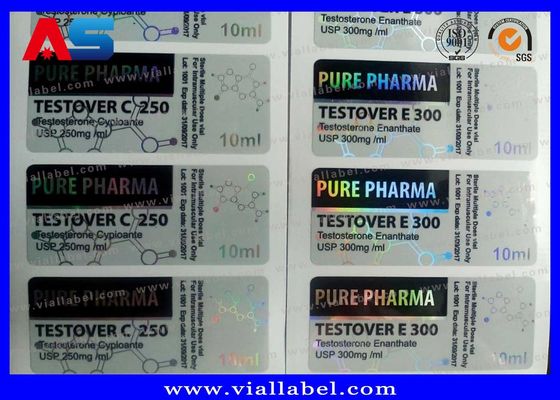 10ml dán tùy chỉnh nhãn chai in với hộp bìa Hologram nhãn cho chai thủy tinh