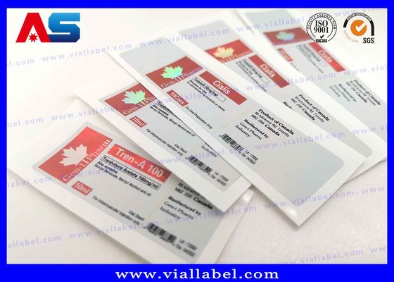 Thuốc Dược phẩm Nhãn dán chai tùy chỉnh PET / PVC nhãn chai thủy tinh CMYK