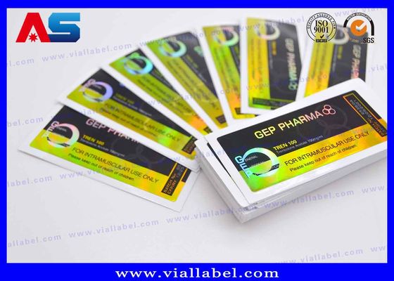 Đối với Boldenene Undecylenate Vial 10ml Custom Hologram Stickers Strong Adhesive 10ml Vial Labels with Hologram Laser Effect Custom Size