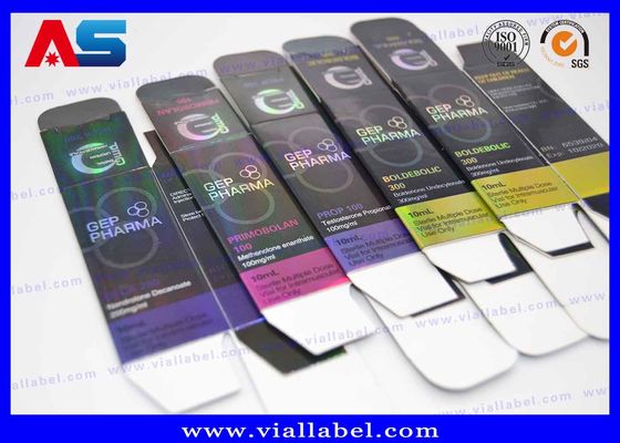 Holographic Panton màu 10ml nhãn chai Peptide và hộp 10ml nhãn chai cỏ