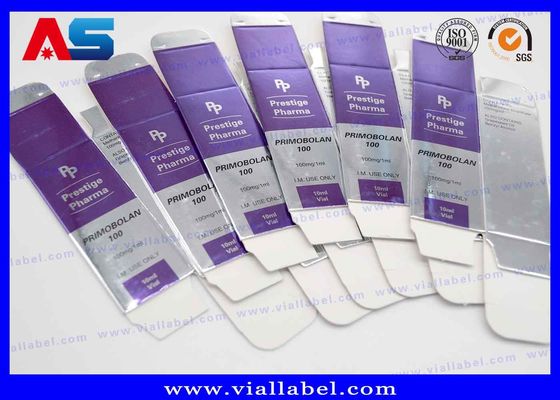 Shinny Silver Foil 10mL Pharmaceutical Boxes For Muscle Building Peptide UK