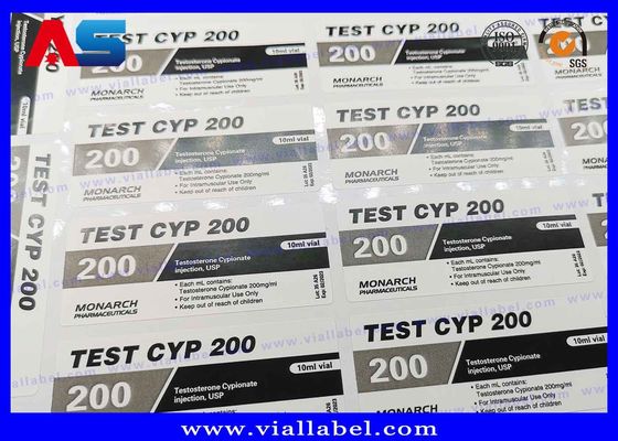 Nhãn chai thuốc kê đơn in CMYK tùy chỉnh ROHS, nhãn lọ bodybuilding
