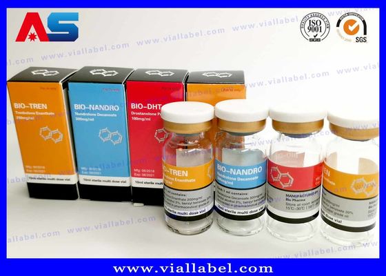 Thiết kế cơ thể Cypionate nhãn chai dược phẩm 25x60mm ISO chứng nhận cho chai 10ml