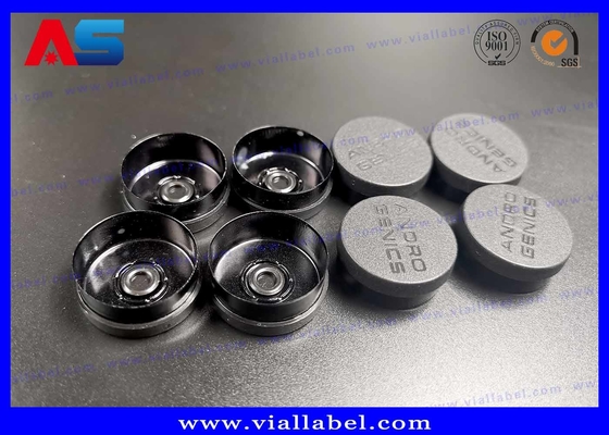 Polypropylene màu tím thuốc vial nắp Crimper, nhôm nắp chai phong bì 32mm điện mạ đen