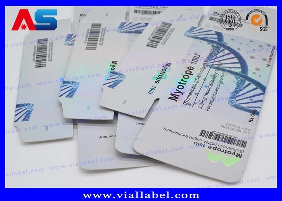 Thiết kế miễn phí Giấy bìa tùy chỉnh Bao bì Dược phẩm Hộp 10ml Vial Tren Enanthate Nhãn và Hộp