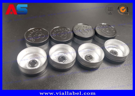 Nắp chai nhôm nhựa màu trắng cho dược phẩm Nắp chai kính 10mL lật ra