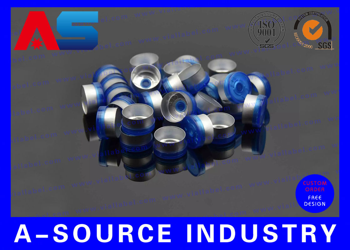 nắp miếng vi-a 10mL Hóa học Vi-a Dược phẩm 20mm Blue Flip Top Caps ISO 9001 Chứng nhận